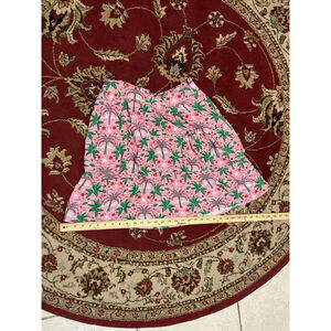 Boden Tropical Pink and Green Oriental Palm Tiered Women's Skirt